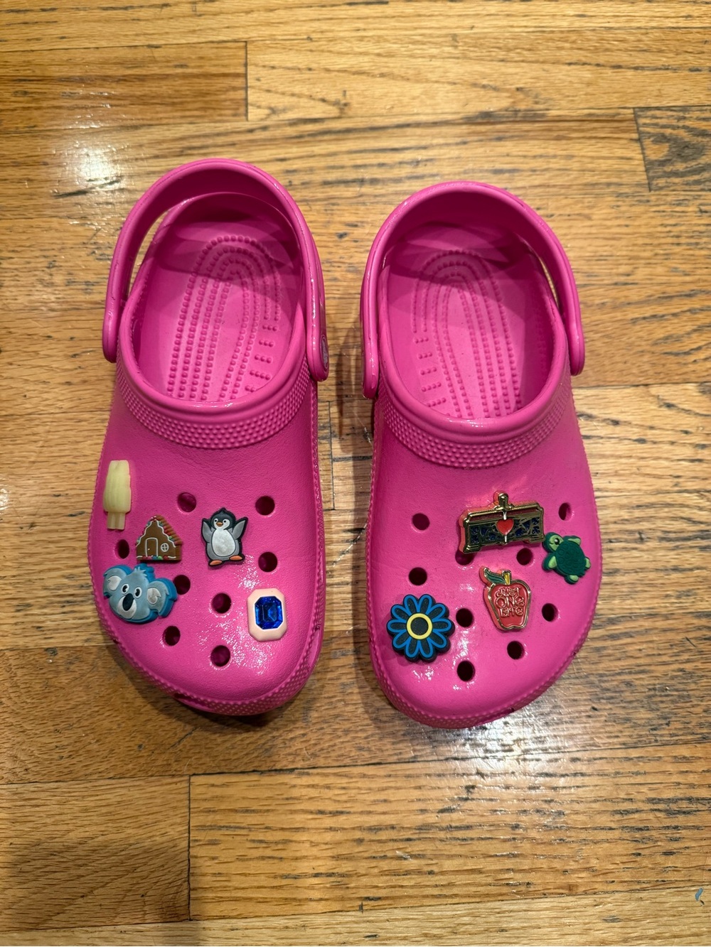 Kids Pink CROCS with Decorative Charms